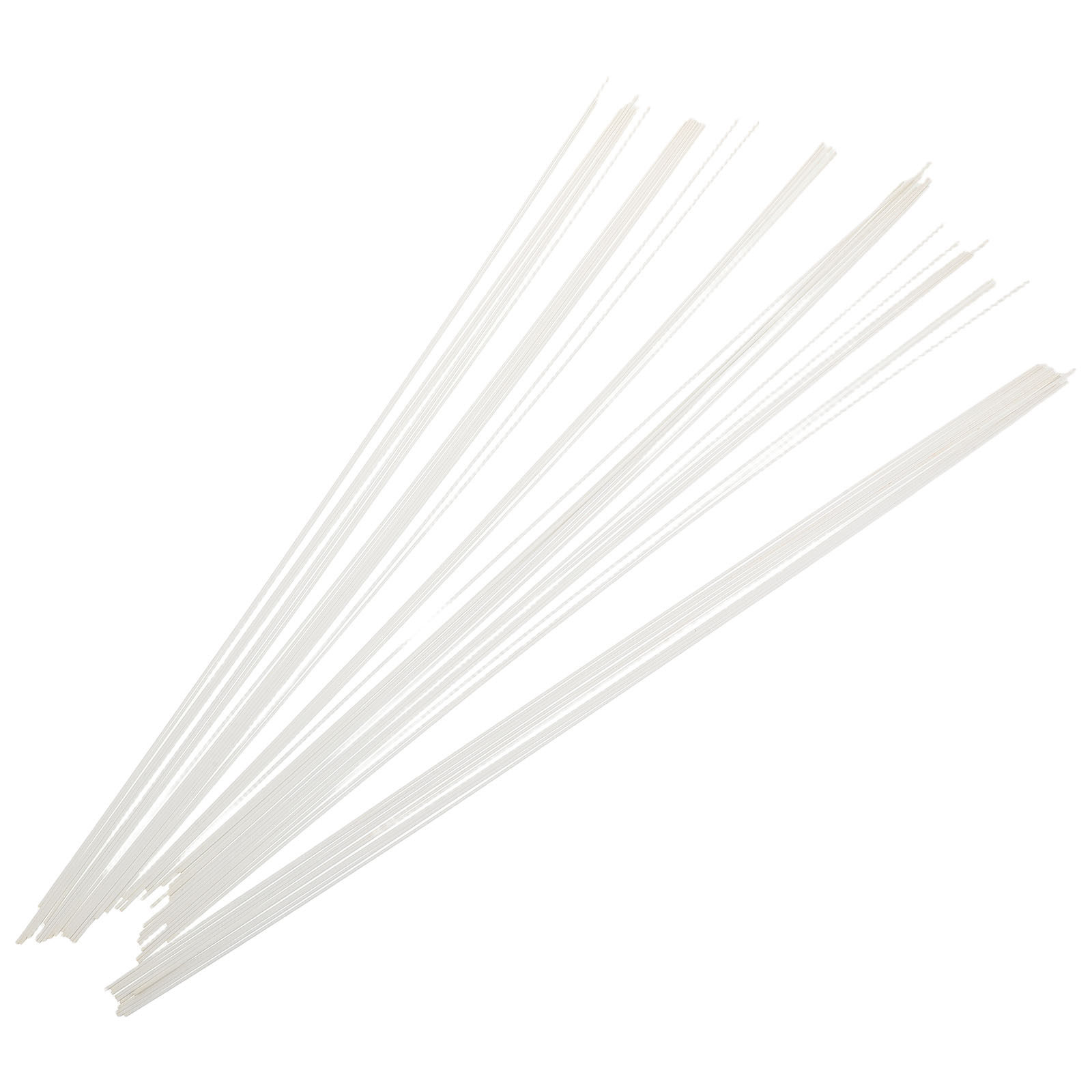 Art Craft Bar - 50 buah Batang Struktur Plastik Putih,