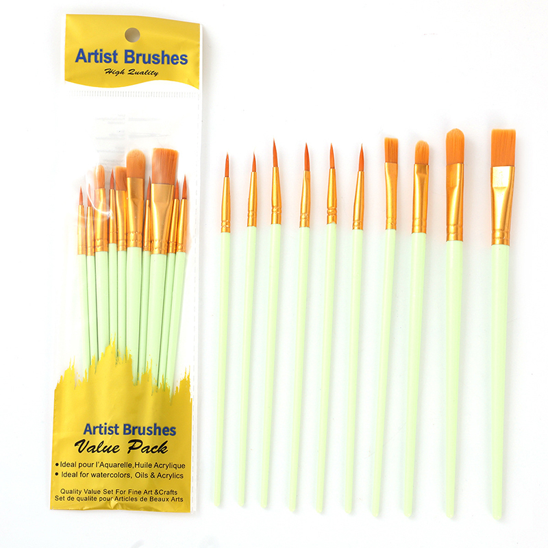 10 Buah Set Kuas Minyak Batang - Gouache Paint Set ulasan dan harga