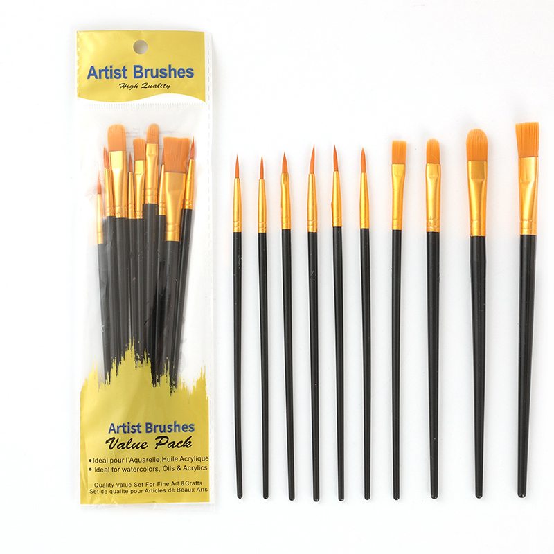 10 Buah Set Kuas Minyak Batang - Gouache Paint Set ulasan dan harga