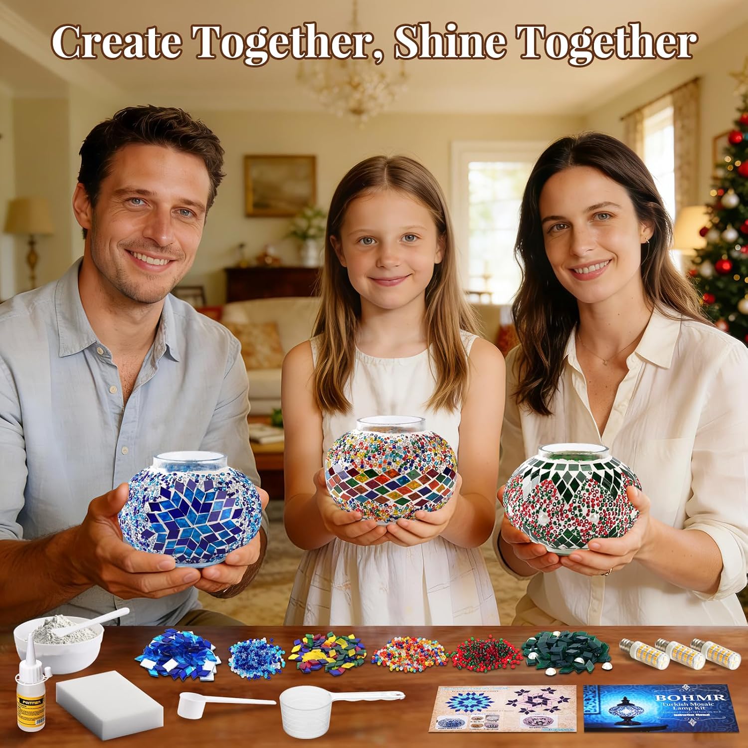 Kit Lampu Mosaik Turki 3 Globe - Art Craft Kit ulasan dan harga